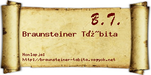 Braunsteiner Tábita névjegykártya